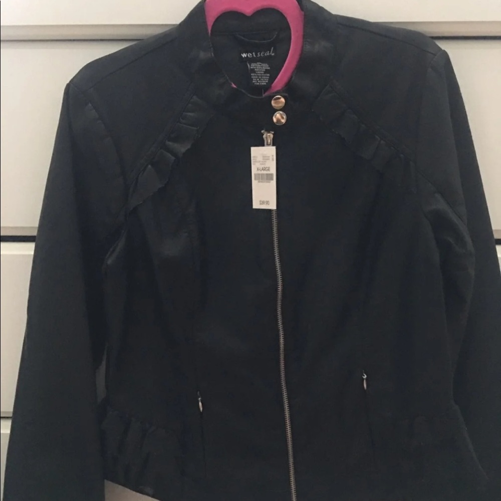 Faux Leather Jacket from wet seal